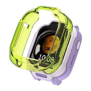 For Redmi Kids Watch Half Coverage Hollow TPU Watch Protective Case(Transparent Lime)