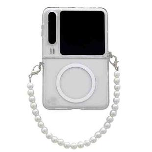 For Huawei Pura X Transparent Side Buckle MagSafe TPU Phone Case with Bead Chain
