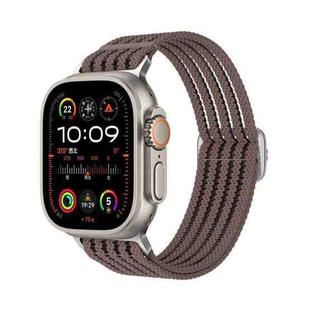 For Apple Watch 46mm / 49mm / 45mm / 44mm Breathable Nylon Fish Line Weaving Watch Band(Smoky Purple)