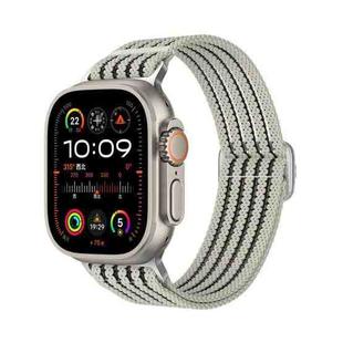 For Apple Watch 46mm / 49mm / 45mm / 44mm Breathable Nylon Fish Line Weaving Watch Band(Starlight)