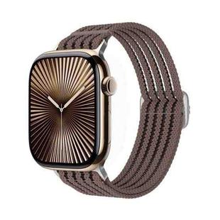 For Apple Watch 42mm / 41mm / 40mm / 38mm Breathable Nylon Fish Line Weaving Watch Band(Smoky Purple)