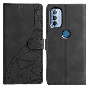 For Motorola Moto G31 / G41 Triangles Embossed Leather Phone Case(Black)