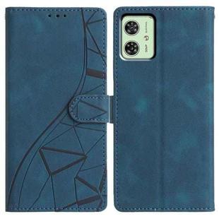 For Motorola Moto G54 Triangles Embossed Leather Phone Case(Blue)