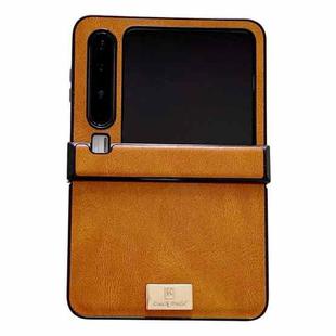 For Huawei Pura X Crazy Horse Texture Three-stage Leather Phone Case(Brown)