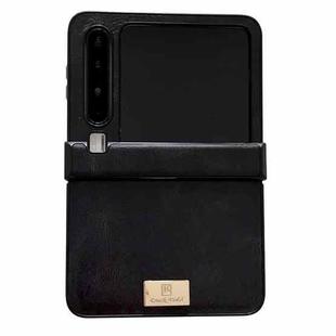 For Huawei Pura X Crazy Horse Texture Three-stage Leather Phone Case(Black)