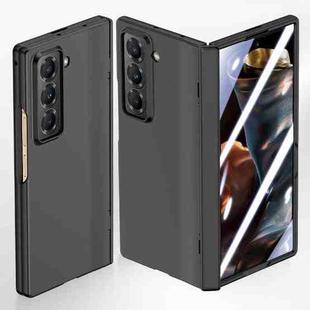 For Samsung Galaxy Z Fold Special Integrated Spring Axis Skin Feel Phone Case(Black)
