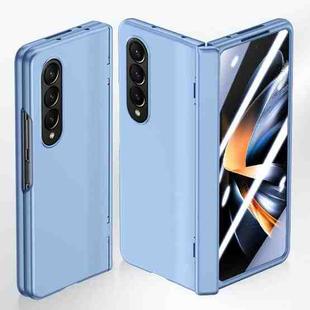 For Samsung Galaxy Z Fold4 5G Integrated Spring Axis Skin Feel Phone Case(Blue)