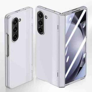 For Samsung Galaxy Z Fold6 5G Integrated Spring Axis Skin Feel Phone Case(Silver)