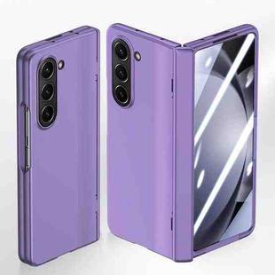 For Samsung Galaxy Z Fold6 5G Integrated Spring Axis Skin Feel Phone Case(Purple)