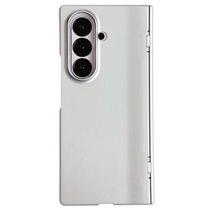 For Samsung Galaxy Z Fold7 5G Integrated Spring Axis Skin Feel Phone Case(Silver)
