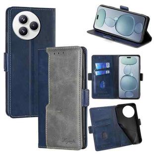 For Xiaomi Civi 5 Pro 5G Contrast Color Side Buckle Leather Phone Case(Blue + Grey)