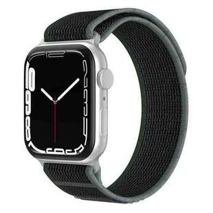 For Apple Watch 46mm / 49mm / 45mm / 44mm xDfind Dual-Section Loop Nylon Watch Band(Black Blue)