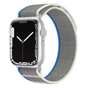 For Apple Watch 42mm / 41mm / 40mm / 38mm xDfind Dual-Section Loop Nylon Watch Band(Blue Grey)