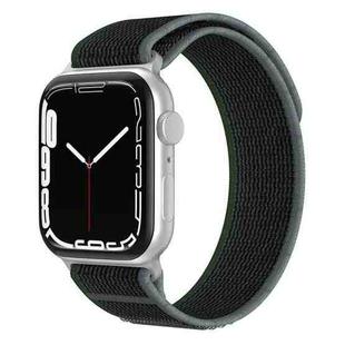 For Apple Watch 42mm / 41mm / 40mm / 38mm xDfind Dual-Section Loop Nylon Watch Band(Black Blue)