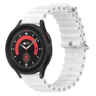 22mm xDfind Ocean Style Silicone Solid Color Watch Band(White)