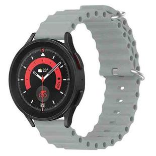 22mm xDfind Ocean Style Silicone Solid Color Watch Band(Cloudy Grey)