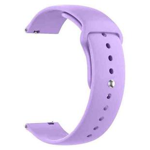 20mm xDfind Pure Color Silicone Watch Band(Purple)