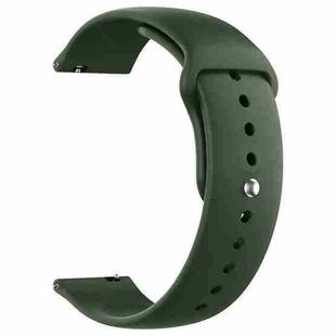22mm xDfind Pure Color Silicone Watch Band(Dark Green)