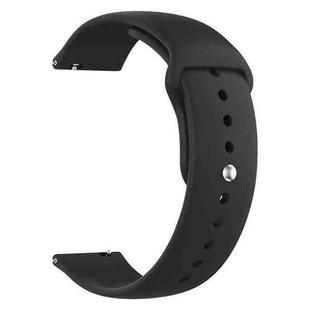 22mm xDfind Pure Color Silicone Watch Band(Black)