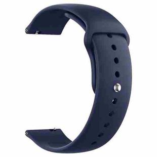 22mm xDfind Pure Color Silicone Watch Band(Dark Blue)