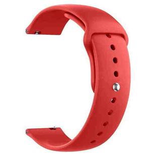22mm xDfind Pure Color Silicone Watch Band(Red)