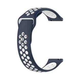 22mm xDfind Two-color Silicone Watch Band(Midnight Blue White)