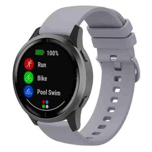 20mm xDfind Flat Pure Color Silicone Watch Band(Grey)
