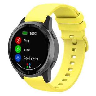 20mm xDfind Flat Pure Color Silicone Watch Band(Yellow)