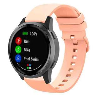 22mm xDfind Flat Pure Color Silicone Watch Band(Pink)