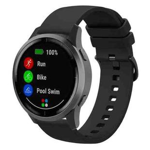 18mm xDfind Flat Pure Color Silicone Watch Band(Black)