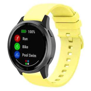 18mm xDfind Flat Pure Color Silicone Watch Band(Light Yellow)