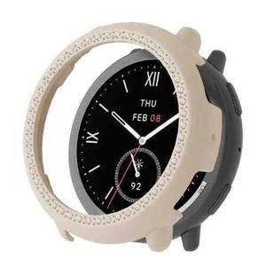 For Amazfit Active 2 Diamond Half Coverage PC Watch Protective Case(Ivory White)