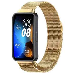 For Huawei Band 10 / 9 / 8 xDfind Milanese Metal Watch Band(Gold)