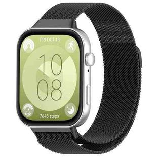 For Huawei Watch Fit3 xDfind Milanese Metal Watch Band(Black)