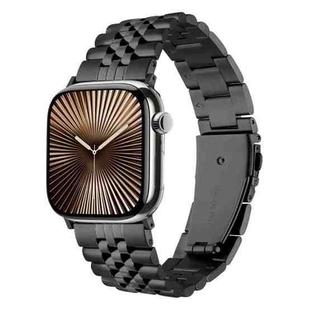 For Apple Watch 42mm / 41mm / 40mm / 38mm Quick Release Five-bead Metal Watch Band(Black)