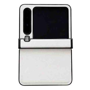 For Huawei Pura X Three-stage Vertical Pattern Solid Color Leather Phone Case(White)
