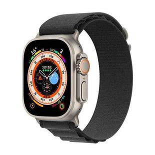 For Apple Watch 46mm / 49mm / 45mm / 44mm xDfind Aline Nylon Loop Watch Band(Dark Grey)
