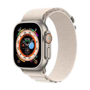 For Apple Watch 46mm / 49mm / 45mm / 44mm xDfind Aline Nylon Loop Watch Band(Starlight)