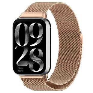 For Xiaomi Smart Band 9 Pro / 8 Pro xDfind Milan Magnetic Steel Mesh Watch Band(Rose Gold)