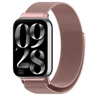 For Xiaomi Smart Band 9 Pro / 8 Pro xDfind Milan Magnetic Steel Mesh Watch Band(Pink)