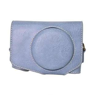 For Canon PowerShot SX740 HS Retro Litchi Texture Leather Full Body Camera Case Bag with Strap(Blue)