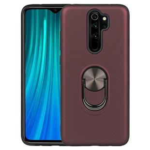 For Xiaomi Redmi 9 360 Degree Rotating Multifunctional Stent PC+TPU Case with Magnetic Invisible Holder(Jujube Red)