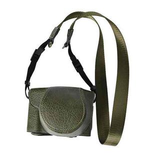 For FUJIFILM X-M5 Retro Litchi Texture Leather Full Body Camera Case Bag with Strap(Green)