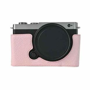 For Panasonic LUMIX S9 Litchi Texture PU Leather Camera Half Case Base(Pink)