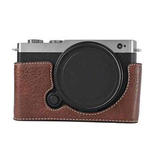 For Panasonic LUMIX S9 Litchi Texture PU Leather Camera Half Case Base(Coffee)