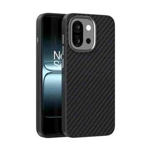For OnePlus 13T ABEEL C Carbon Fiber Series 6D Micro Relief MagSafe Phone Case(Black)