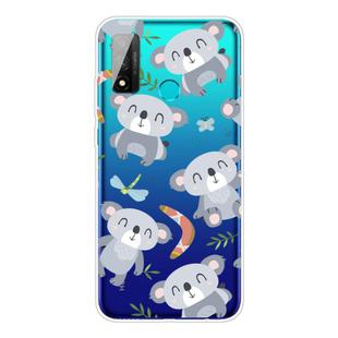 For Huawei P smart 2020 Coloured Drawing Pattern Highly Transparent TPU Protective Case(Koala)