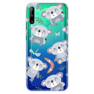 For Huawei P40 Lite E Coloured Drawing Pattern Highly Transparent TPU Protective Case(Koala)