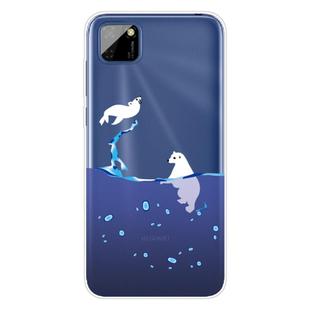 For Huawei Y5p (2020) Coloured Drawing Pattern Highly Transparent TPU Protective Case(Seal)