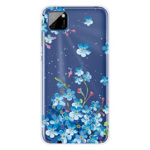 For Huawei Y5p (2020) Coloured Drawing Pattern Highly Transparent TPU Protective Case(Star Flower)